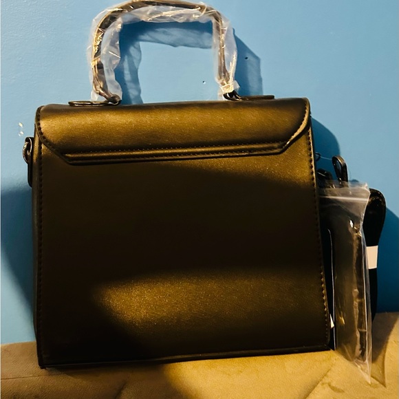 Valentino Orlandi Black Studded Vegan Leather Satchel NWT Gift Ready - Picture 4 of 7